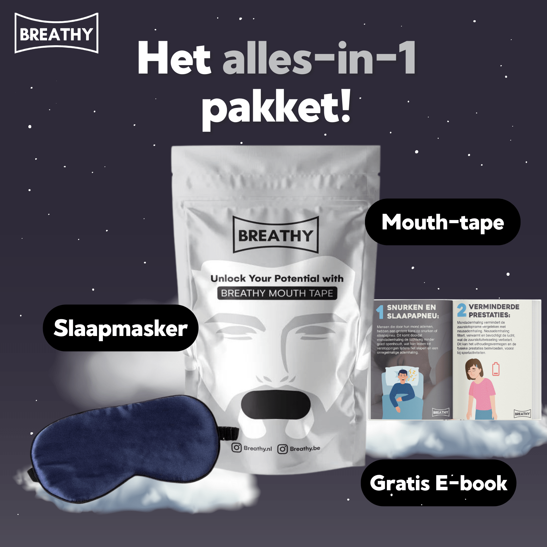 Breathy Mondtape Pakket - 30 Stuks - Breathy